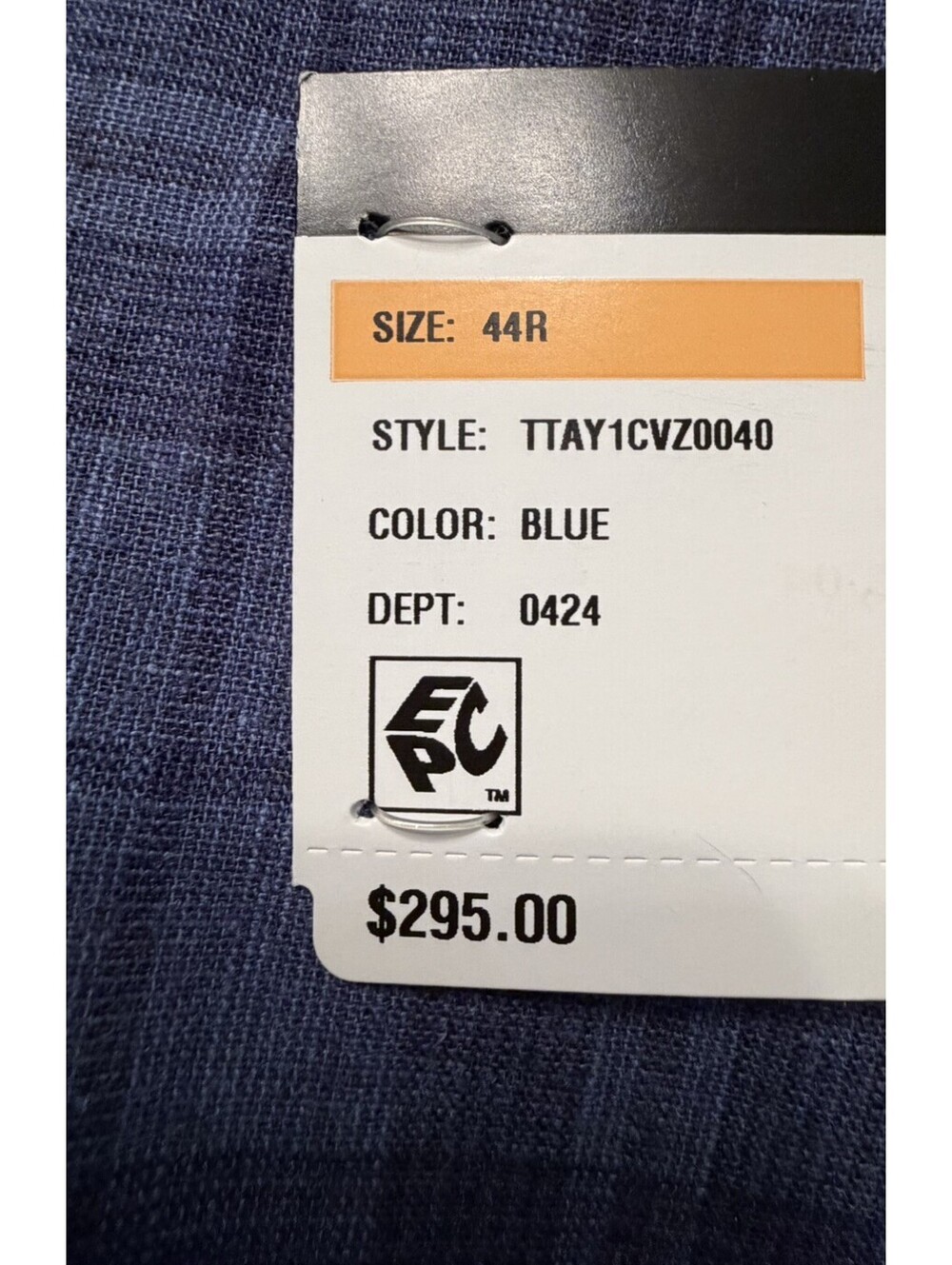 Bar Ill Slim 44R Sport Coat Jacket Blazer Blue Check MSRP $295 New w Tags - Picture 3 of 8